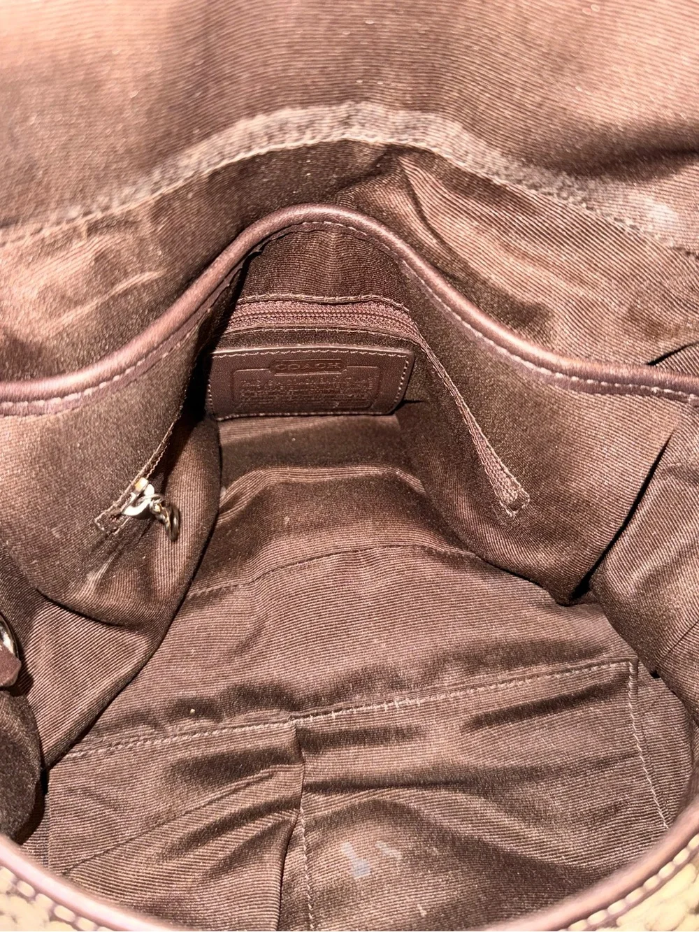 Coach SoHo brown signature buckle bag Y2K